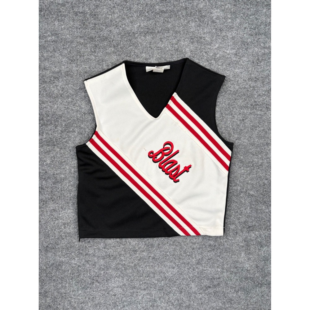 TeamLeader Blast Cheerleading Uniform Shell Top Vest Black White Red Adult 34